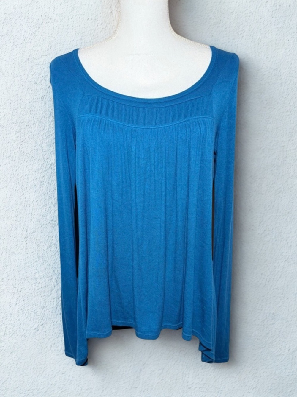 We The Free Womens Teal Blue Scoop Neck Tunic Top Oversized XS